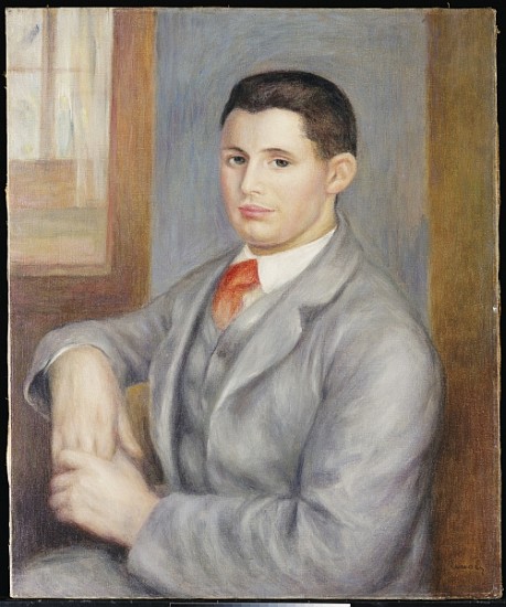 Young Man with a Red Tie de Pierre-Auguste Renoir