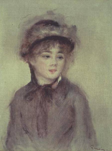 Young Woman in a Hat de Pierre-Auguste Renoir