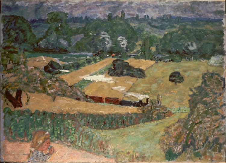 Landscape with freight train de Pierre Bonnard