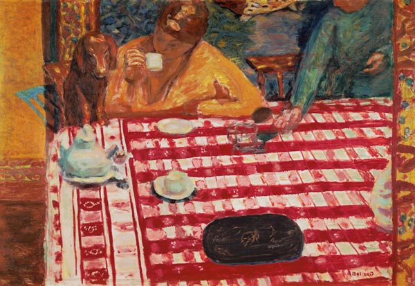 At the breakfast table. de Pierre Bonnard