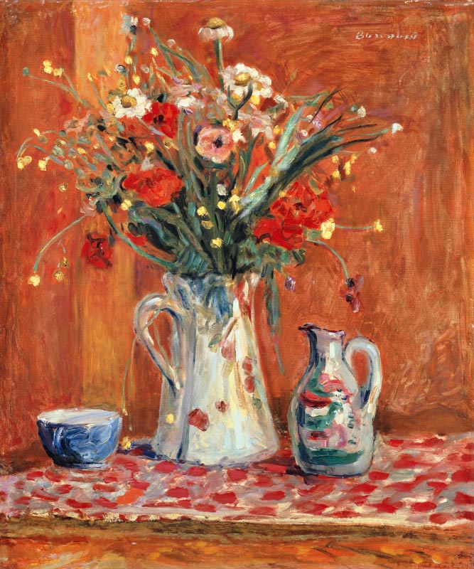 Blumenstrauß und Keramik-Gefäße (Fleurs avec poterie) de Pierre Bonnard