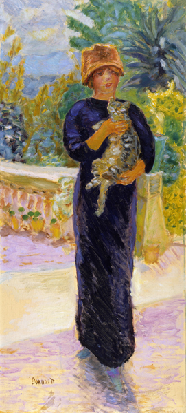Dame mit Katze de Pierre Bonnard