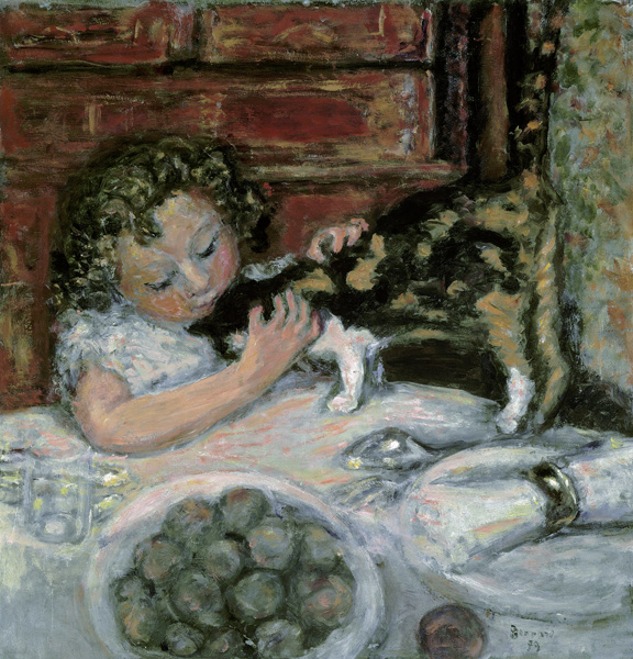 Little Girl with Cat de Pierre Bonnard