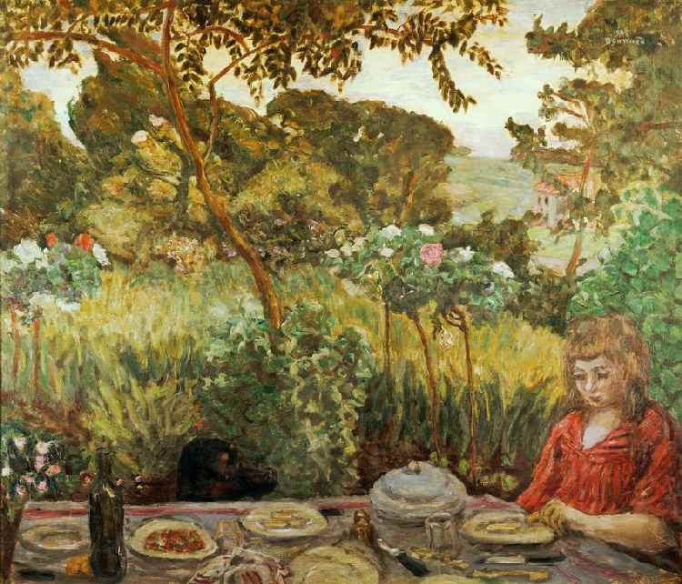Fin de repas au jardin de Pierre Bonnard