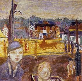 Woman and child on the Strasse de Pierre Bonnard