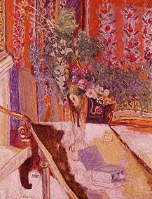 Interior with bouquet of flowers de Pierre Bonnard