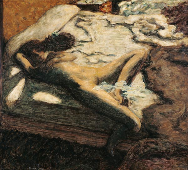 Femme assoupie su un lit, ou L'indolente de Pierre Bonnard