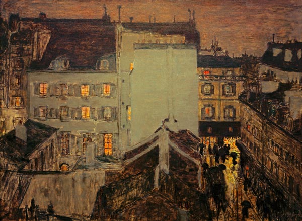 Montmartre in the rain or Rue Tholozé de Pierre Bonnard