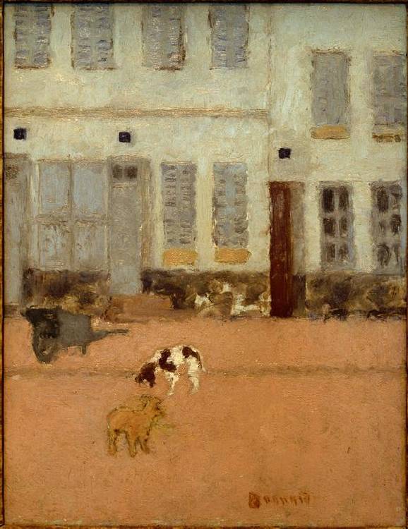 Rue à Eragny-sur-Oise (Les Chiens d'Eragny) de Pierre Bonnard