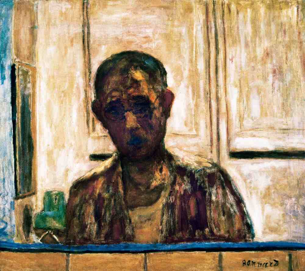 Self Portrait in a Shaving Mirror de Pierre Bonnard