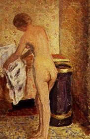 Stationary female act with towel. de Pierre Bonnard