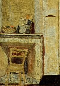 Chair in front of a fireplace de Pierre Bonnard