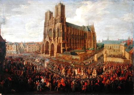 The procession of King Louis XV (1710-74) after his coronation, 26th October 1722 de Pierre-Denis Martin