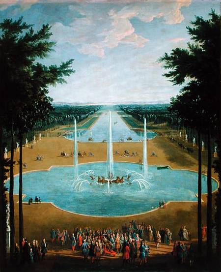 View of the Bassin d'Apollon in the gardens of Versailles de Pierre-Denis Martin