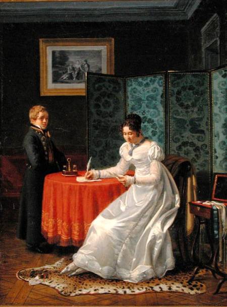 Woman Writing a Letter de Pierre Duval-Lecamus
