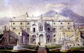View of a Villa on the Bay of Naples