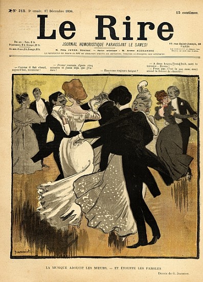Dancing Couples, from the front cover of ''Le Rire'', 17th December 1898 (colout litho) de Pierre Georges Jeanniot