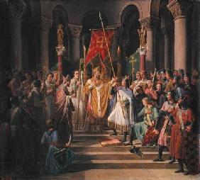 Philip Augustus (1165-1223) King of France Taking the Banner in St. Denis, 24th June 1190