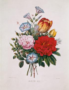 Bouquet N ° 3 with tulip, pink, winches and peony