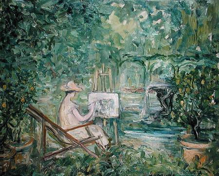 Woman Painting in a Landscape de Pierre Laprade