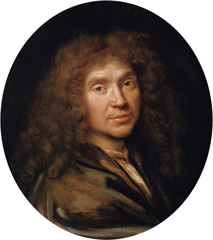 Portrait of the author Moliére (1622-1673) de Pierre Mignard