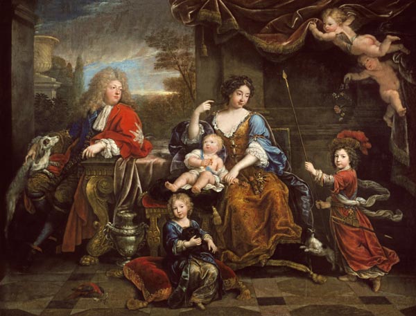 The Grand Dauphin with his Wife and Children de Pierre Mignard