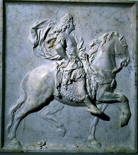Louis XIV on Horseback, relief sculpture de Pierre  Puget