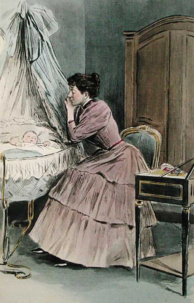 The Young Mother, from La Femme a Paris by Octave Uzanne, engraved by F. Masse, 1894 de Pierre Vidal