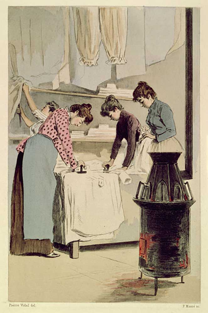 Laundresses, from La Femme a Paris by Octave Uzanne, engraved by F. Masse, 1894 de Pierre Vidal