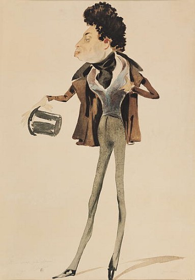 Caricature of Alexander Dumas Pere (1802-70) de Pierre Luc Charles Ciceri