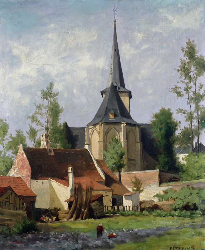 Church Seen from the Rear de Piet Mondrian
