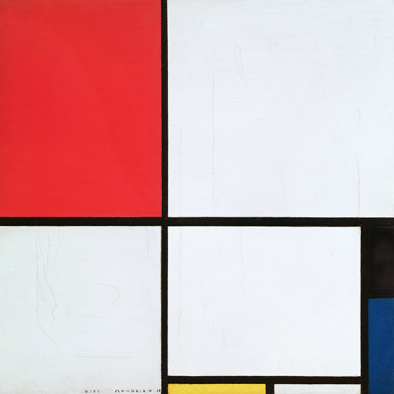 Composition in red, … de Piet Mondrian