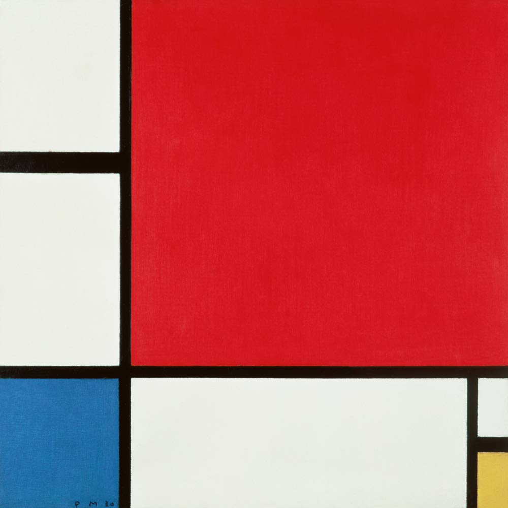 Composition in red, blue… de Piet Mondrian