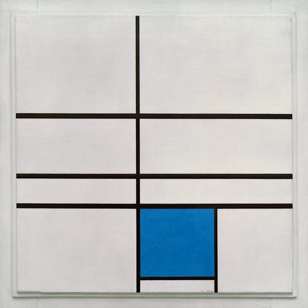 Composition with blue/ 1935 de Piet Mondrian