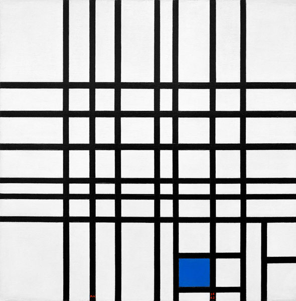Composition Nr. 12; blue/1937-42 de Piet Mondrian