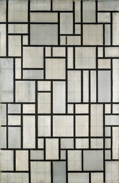 Composition with grid 2 de Piet Mondrian