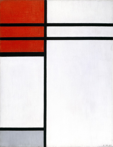 Composition with Red de Piet Mondrian