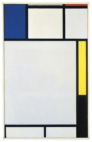 Composition with blue de Piet Mondrian