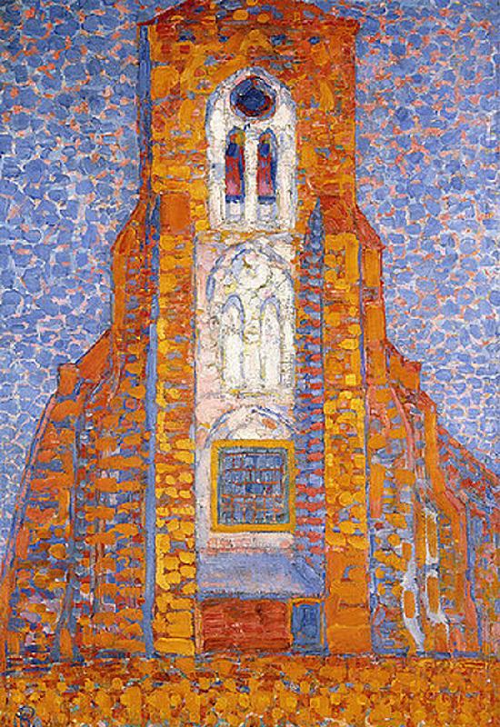 Die Kirche von Zoutelande de Piet Mondrian
