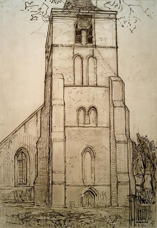 Church in Domburg de Piet Mondrian