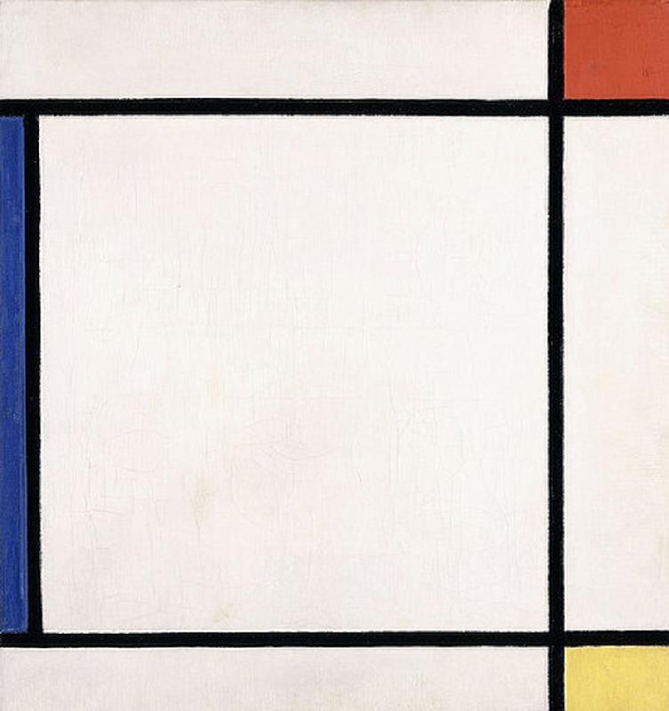 Komposition III mit Rot, Gelb und Blau de Piet Mondrian