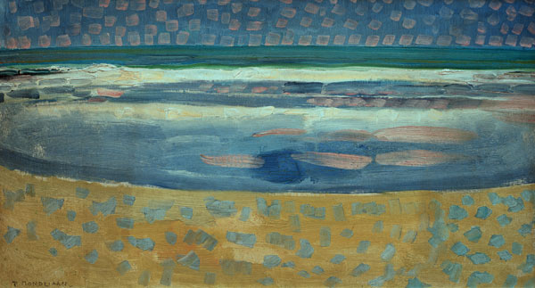 Sea at sunset de Piet Mondrian