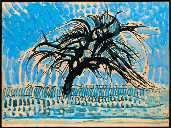 Der blaue Baum de Piet Mondrian