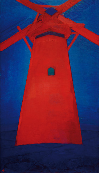 Molino rojo en Domburg de Piet Mondrian