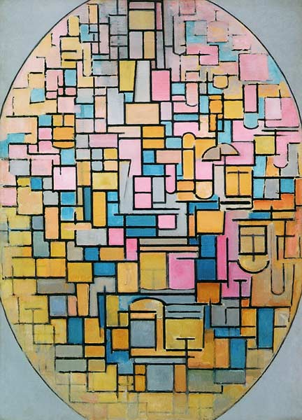 Tableau III: Composition in Oval de Piet Mondrian