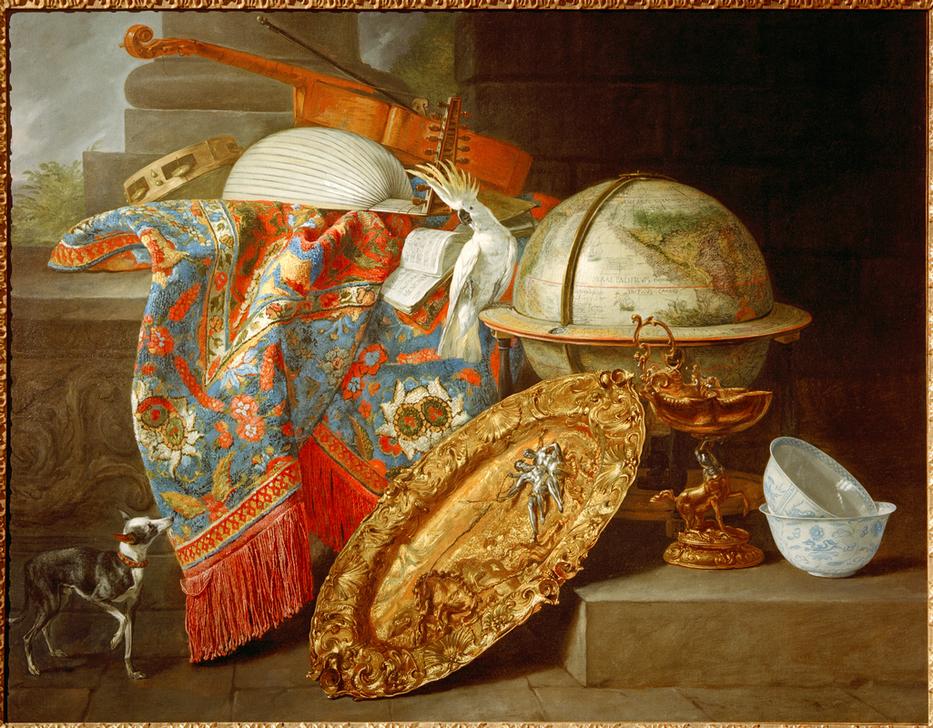 Still Life with Globe and Cockatoo de Pieter Boel
