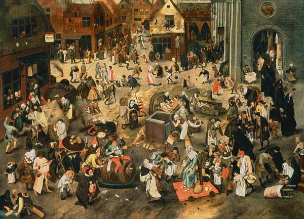 Quarrel of the carnival with the period of fasting de Pieter Brueghel El Viejo