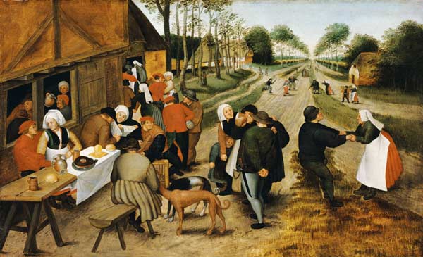 Peasants At A Roadside Inn de Pieter Brueghel El Viejo