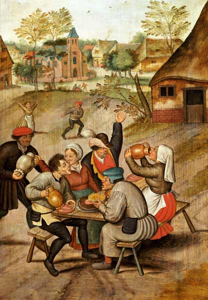 The Servants Breakfast After The Wedding de Pieter Brueghel El Viejo