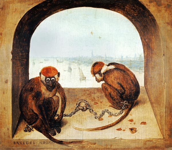Two monkeys de Pieter Brueghel El Viejo